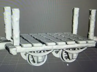 Full Stick Cane Wagon in OO9 Free 3D print model
