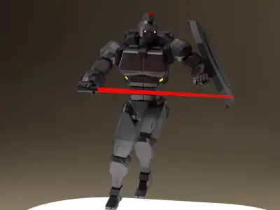 Spartan Class Mech Unit-01 Sator Low-poly 3D model