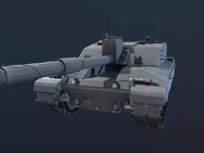 Challenger 2 Tank Low-poly 3D model purchase