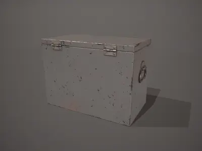 Grey Tool Chest Low-poly 3D model