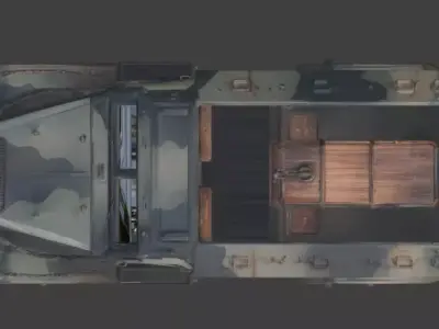 Necro-Tactical Armored Transport 3D Model Low-poly 3D model