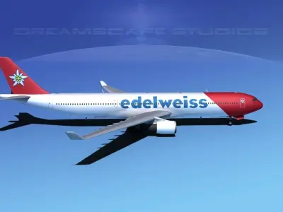Airbus A330-300 Eidlewiess 3D model