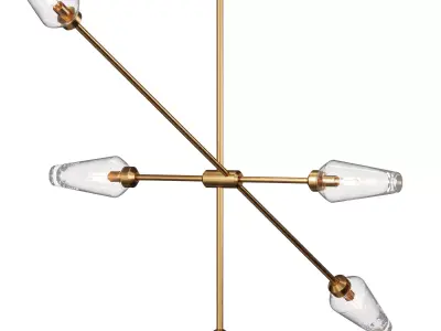 Arrow Brass Chandelier 3D model