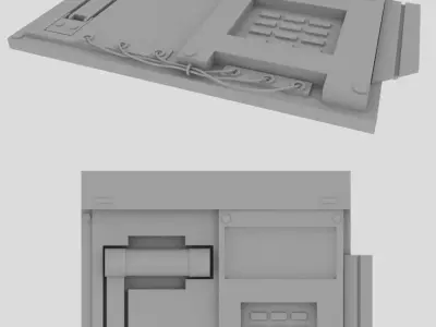 Industrial Security Control Panel Low-poly 3D model