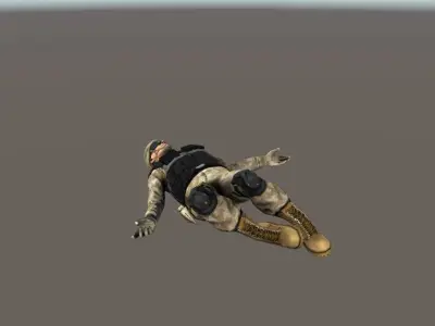 Soldier - Game Ready and Rigged Low-poly 3D model