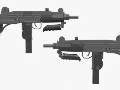 IMI uzi Low-poly Low-poly 3D model