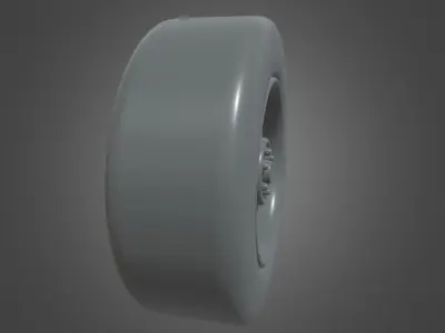 Low Poly Wheel 01 Low-poly 3D model