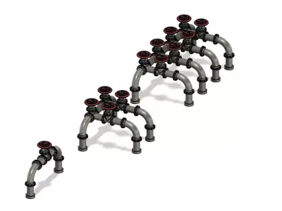 Model Railways Industrial Pipes and Valves  3D print model