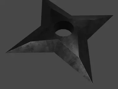 Shuriken Low-poly 3D model 6