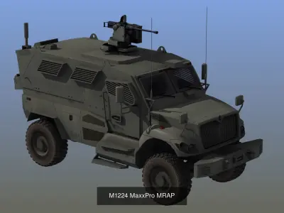 NATO Wheeled Military Veihilce 3D Model Pack