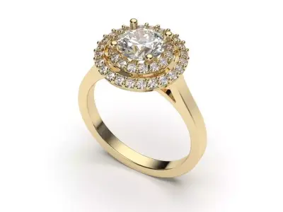 solitaire with ring sizes  9 part S128 3D print model