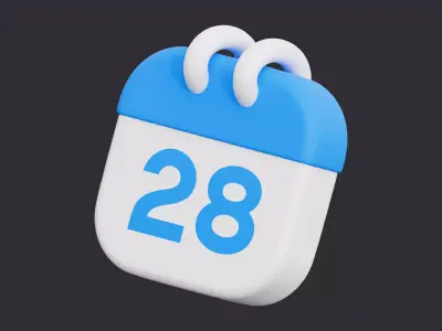 Low Poly Calendar 3D model