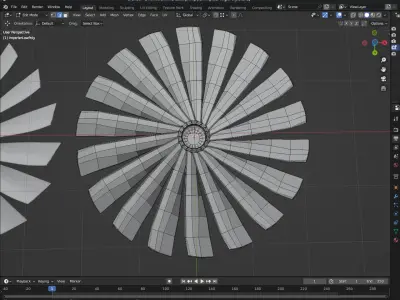 Impeller 18 blades Free low-poly 3D model