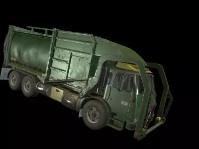 Garbage Truck  Low-poly 3D model