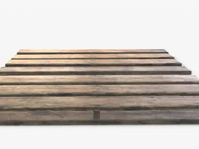 Pallet Wooden Game Ready PBR Textures Low-poly 3D model