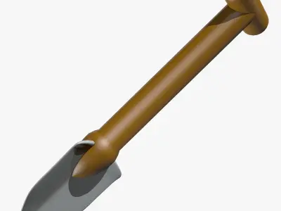 Shovel and Pick Axe Low-poly 3D model