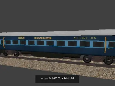 Indian Train Coaches 3D Model Pack