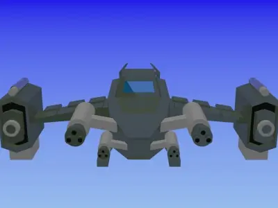 Futuristic aircraft 3D model purchase