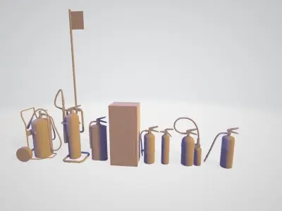Fire Extinguishers collection vol 2 - Emergency Equipment 3D model
