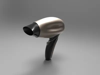 Hair Dryer Low-poly 3D model