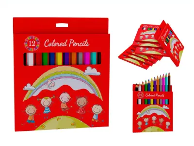 Colored pencils - Box Low-poly 3D model