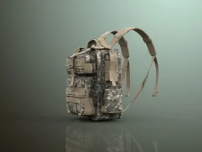 Military Backpack 02 Free 3D model