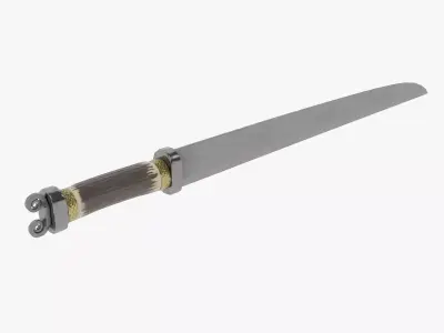 Seax Knife Low-poly 3D model