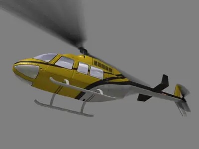 Jet Ranger V4 Helicopter Low-poly 3D model