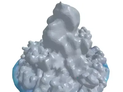 Futuristic Cloud Data Platform 3D model