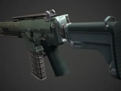 AK5C Rifle Low-poly 3D model