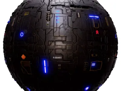 PBR Seamless Sci-Fi Texture 04 Low-poly 3D model