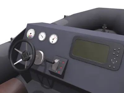 Rigid Inflatable Boat RHIB Low-poly PBR Low-poly 3D model