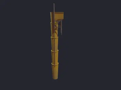Construction Waste Chute Low-poly 3D model