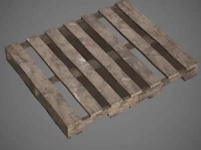 Wooden Pallet  Low-poly 3D model purchase