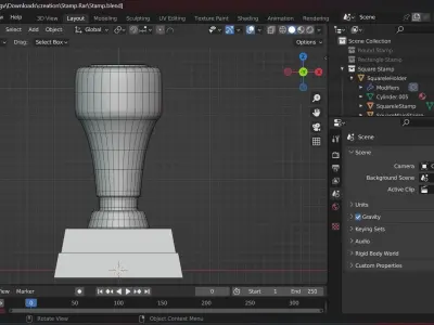Stamp Free low-poly 3D model
