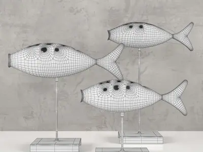 Decorative fish 3D model buy