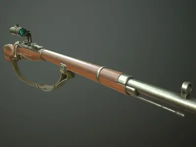 Mosin Nagant M91 Low-poly 3D model purchase