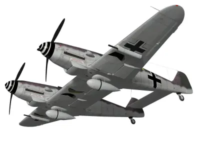 Messerschmitt Bf 109 Zwilling 3D model