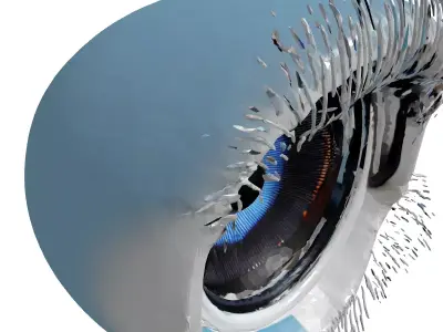 Futuristic Cybernetic Eye Isolated 3D model