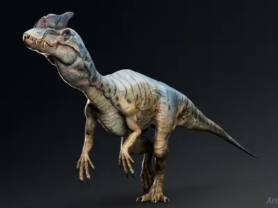 Dinosaur - Hybrid Dilophosaurus Unreal Engine Project Low-poly 3D model