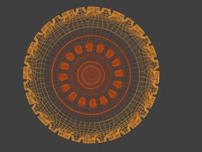 Rusted wheel 3D model