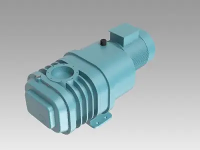 Twin rotor vacuum pump 3D model