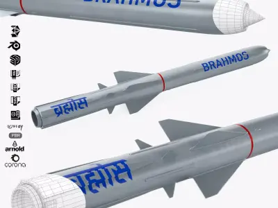 BrahMos Cruise Missile 3D model