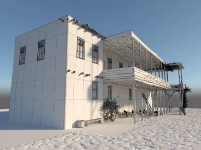 Medieval inn 3D model get
