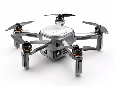 Realistic Quadcopter Drone 3D Model Low-poly 3D model purchase