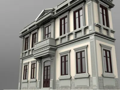 Old Istanbul City Building Series Building 002 3D model