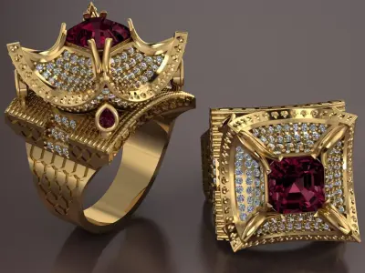 classical ring for women  3D print model