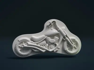 Motorcycle Motorbike Relief 3D print model