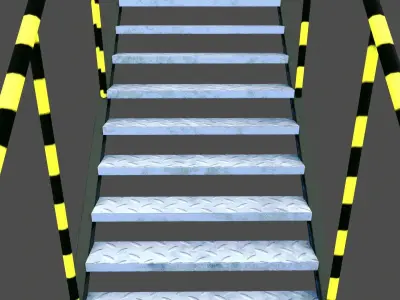 Stair Low-poly 3D model shop