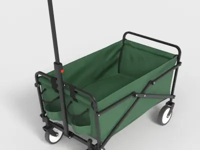 FOLDING OUTDOOR CART Low-poly 3D model